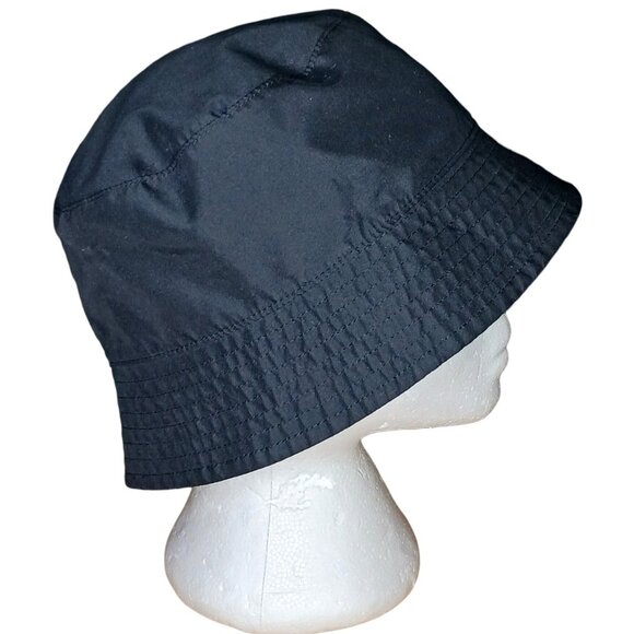 Lands End Black Bucket Hat Microfiber Size S/M Water Resistant Lightweight - Picture 1 of 8